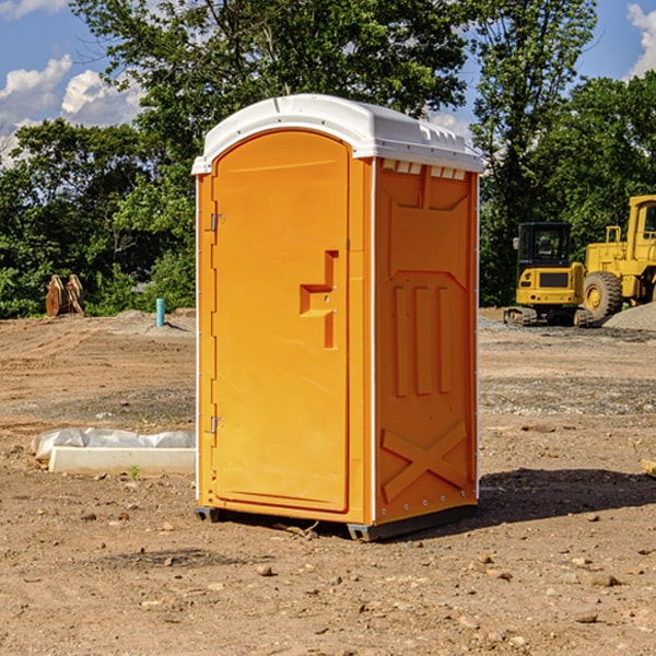 how often are the portable restrooms cleaned and serviced during a rental period in Rock Grove IL